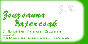 zsuzsanna majercsak business card